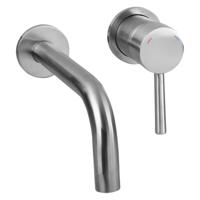 Differnz Differnz muurkraan inbouw koud/warmwater rechts - mat chroom - thumbnail