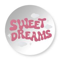 Spiegel sweet dreams - roze - ø30 cm - thumbnail