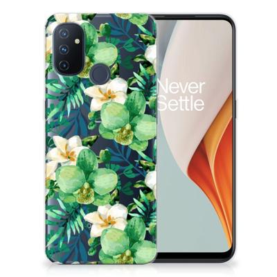 OnePlus Nord N100 | TPU Case | Orchidee Groen OnePlus Nord N100 | TPU Case | Orchidee Groen