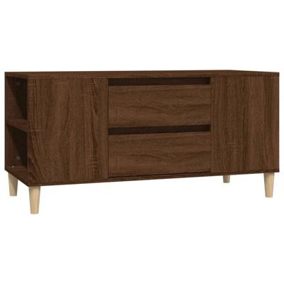 Tv-meubel 102x44,5x50 cm bewerkt hout bruineikenkleurig