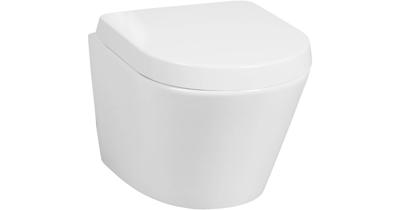 Saqu Sky 2.0 compact randloos hangtoilet met toiletbril met quickrelease wit
