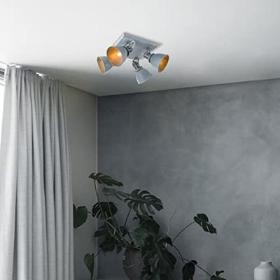 Light depot - LED opbouwspot Fama 4L Ø 23 cm - grijs betonlook - Outlet