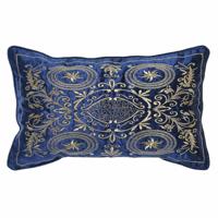 Kussen DKD Home Decor 8424001850358 Gouden 50 x 10 x 30 cm Marineblauw - thumbnail