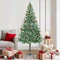 VidaXL Kunstkerstboom met 300 led groen 180 cm pvc en staal - thumbnail