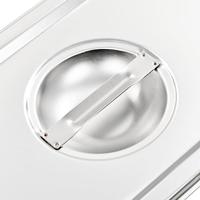 VidaXL Deksels 4 st voor gn 1/3 schalen roestvrij staal - thumbnail