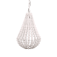 Landelijke Hanglamp Danilo 30 cm 1 Lichts Wit - thumbnail