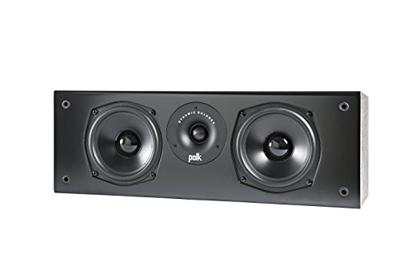 Polk T30 Center Luidspreker voor Home Cinema en Muziek, Luidspreker voor Middenkanaal, Speakers met 100 Watt, 24kHz, Klassieke look, Universele Poolklemmen, Ondersteunt Dolby, Soundbar voor onder TV