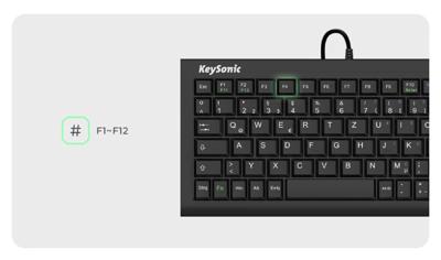 Keysonic ACK-3401U (UK) Toetsenbord Kabelgebonden QWERTY, UK-Engels Zwart