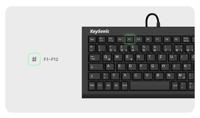 Keysonic ACK-3401U (UK) Toetsenbord Kabelgebonden QWERTY, UK-Engels Zwart - thumbnail