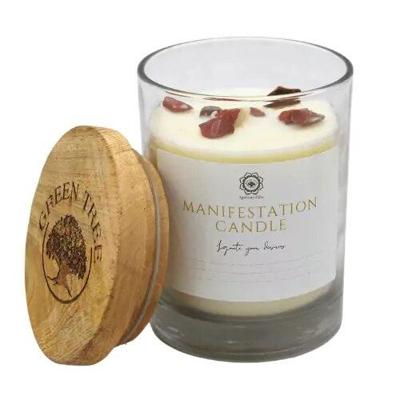 Green Tree Geurkaars manifestation glas 226 Gram Green Tree Geurkaars manifestation glas 226 Gram