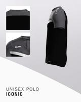 JAKO 6324 Polo Iconic - Zwart/Antraciet - XXL - thumbnail