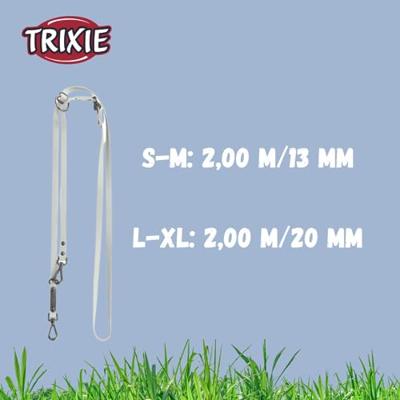 Verstelbare hondenriem Trixie CityStyle Lichtgrijs S/M - thumbnail