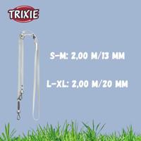 TRIXIE CITYSTYLE HONDENRIEM VERSTELBAAR PVC LICHTGRIJS 200X2 CM - thumbnail