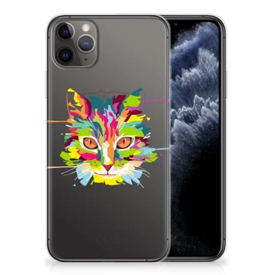 Apple iPhone 11 Pro Max Telefoonhoesje met Naam Cat Color Apple iPhone 11 Pro Max Telefoonhoesje met Naam Cat Color