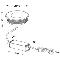 Deko Light Flat III WW 730336 Vloerinbouwlamp LED vast ingebouwd LED 1.30 W Zilver - thumbnail