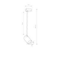 Lyora Zwart opbouwspotMono Long kantelbaar - 7728 - thumbnail