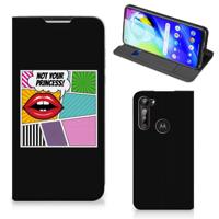 Motorola Moto G8 Power Hippe | Standcase | Popart Princess - thumbnail