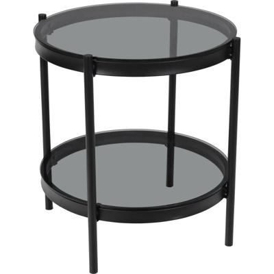 Bendt Ronde Glazen Bijzettafel 'Paw' 45cm, kleur Zwart