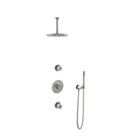 Hotbath Buddy - Inbouw Regendoucheset - 2 Stopkranen - Thermostatisch - Plafondbuis 15 cm - Hoofddouche 250 mm - Staafhanddouche - Waterbesparend - V02 - thumbnail