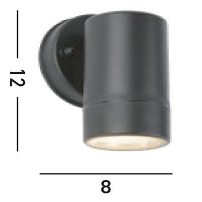Searchlight Kunststof wandspotCoastal Downlight zwart - 7591-1BK