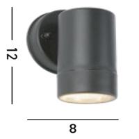 Searchlight Kunststof wandspotCoastal Downlight zwart - 7591-1BK - thumbnail