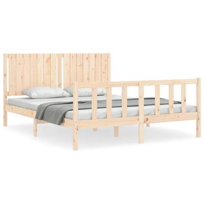 Bedframe zonder matras massief grenenhout 160x200 cm