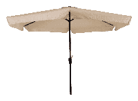 Stokparasol Gemini 300 cm met volan ecru - thumbnail