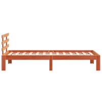Bedframe zonder matras massief grenenhout wasbruin 75x190 cm - thumbnail