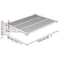 VidaXL Deurluifel 122x90 cm polycarbonaat zwart en transparant - thumbnail