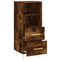 Dressoir 34,5x34x90 cm bewerkt hout gerookt eiken - thumbnail