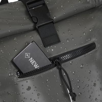 New Rebels New York Droplet Antraciet 21L Rugzak Rolltop Waterafstotend Laptop 15.6"
