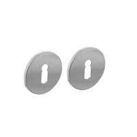 Sleutelrozet rvs rond plat verdekt. - thumbnail