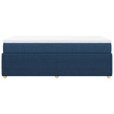 Boxspring met matras stof blauw 90x190 cm - thumbnail