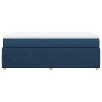 Boxspring met matras stof blauw 90x190 cm - thumbnail