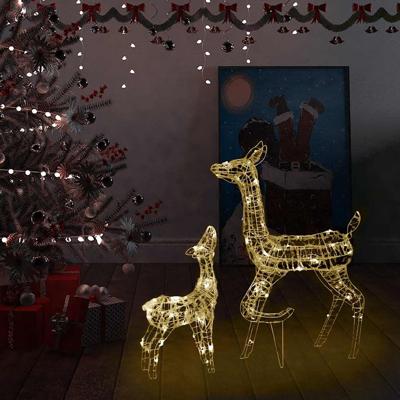 VidaXL Kerstversiering rendierfamilie 160 led&apos;s warmwit acryl