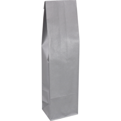 Wijnfleszak 1 fles 10x8x40cm kraft 50 stuks Zilver