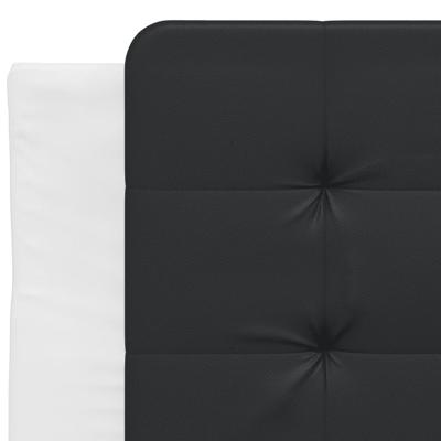 Bedframe met LED zonder matras "Zadar" kunstleer wit en zwart 120x200 cm