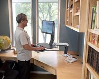 Ergotron WorkFit-A Monitor-tafelbeugel 1-voudig 25,4 cm (10) - 61 cm (24) Zwart, Aluminium (gepolijst) In hoogte verstelbaar, Toetsenbordhouder, Kantelbaar, - thumbnail