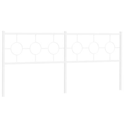 Hoofdbord 200 cm metaal wit Hoofdbord 200 cm metaal wit