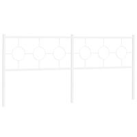 Hoofdbord 200 cm metaal wit - thumbnail