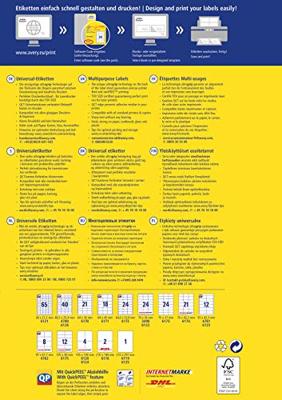 Avery-Zweckform Universele etiketten 6171 (N/A),Wit, Rechthoek, 540 stuk(s), Permanent hechtend Avery-Zweckform Universele etiketten 6171 (N/A),Wit, Rechthoek, 540 stuk(s), Permanent hechtend