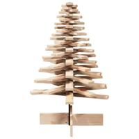 Kerstdecoratie kerstboom 100 cm massief grenenhout - thumbnail
