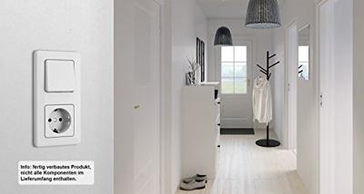 Kopp 113613087 Wandcontactdoos met randaarde Inzetstuk Europa Arctisch-wit, Mat 1 stuk(s)