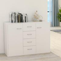 Dressoir 88x30x65 cm bewerkt hout wit - thumbnail