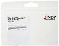 LINDY Snoerontwarder Adapter [1x RJ10-stekker 4p4c - 1x RJ10-bus 4p4c] Transparant - thumbnail