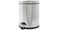 Vuilnisbak/pedaalemmer zilver 5 liter 25 cm Rvs - Pedaalemmers - thumbnail