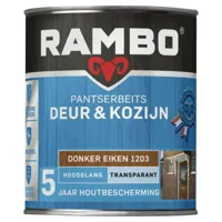Rambo Pantserbeits Deur & Kozijn Transparant Hoogglans - Donker Eiken - thumbnail