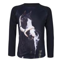 Red Horse Pixel Sweatshirt zwart maat:128 - thumbnail