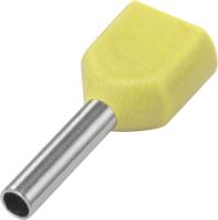 TRU COMPONENTS 1091323 Dubbele adereindhulzen 0.5 mm² Deels geïsoleerd Wit 100 stuk(s) - thumbnail