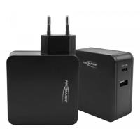 Ansmann Home Charger 247PD USB-oplader 45 W 1x USB-A, 1x USB-C USB PD Zwart Binnen - thumbnail